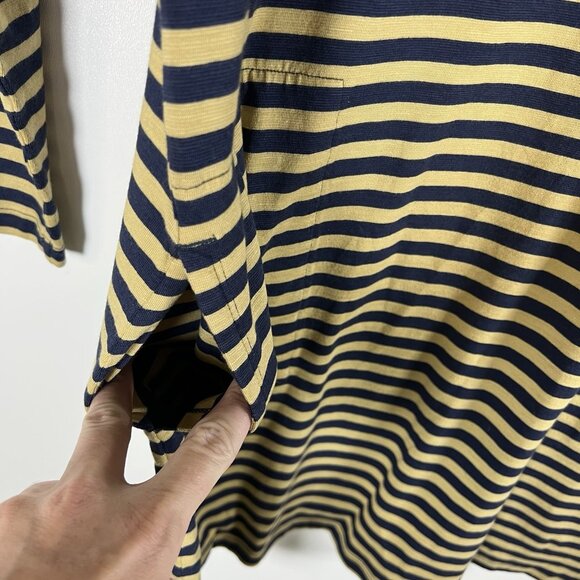 Toad&Co Windmere Sand Beach Stripe Organic Cotton Tencel Long Sleeve Dress Small - Picture 5 of 10